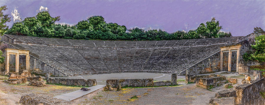 Epidaurus, Ancient Greek Amphitheater Photograph by Marcy Wielfaert