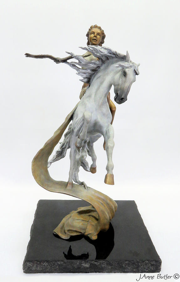 Epona Celtic Goddess of Horse Sculpture by J Anne Butler