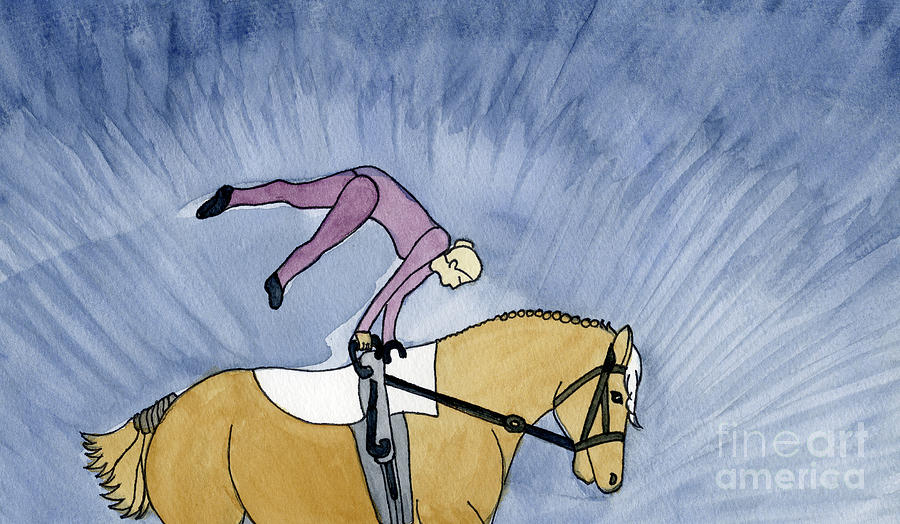 Equestrian Vaulting Painting by Norma Appleton