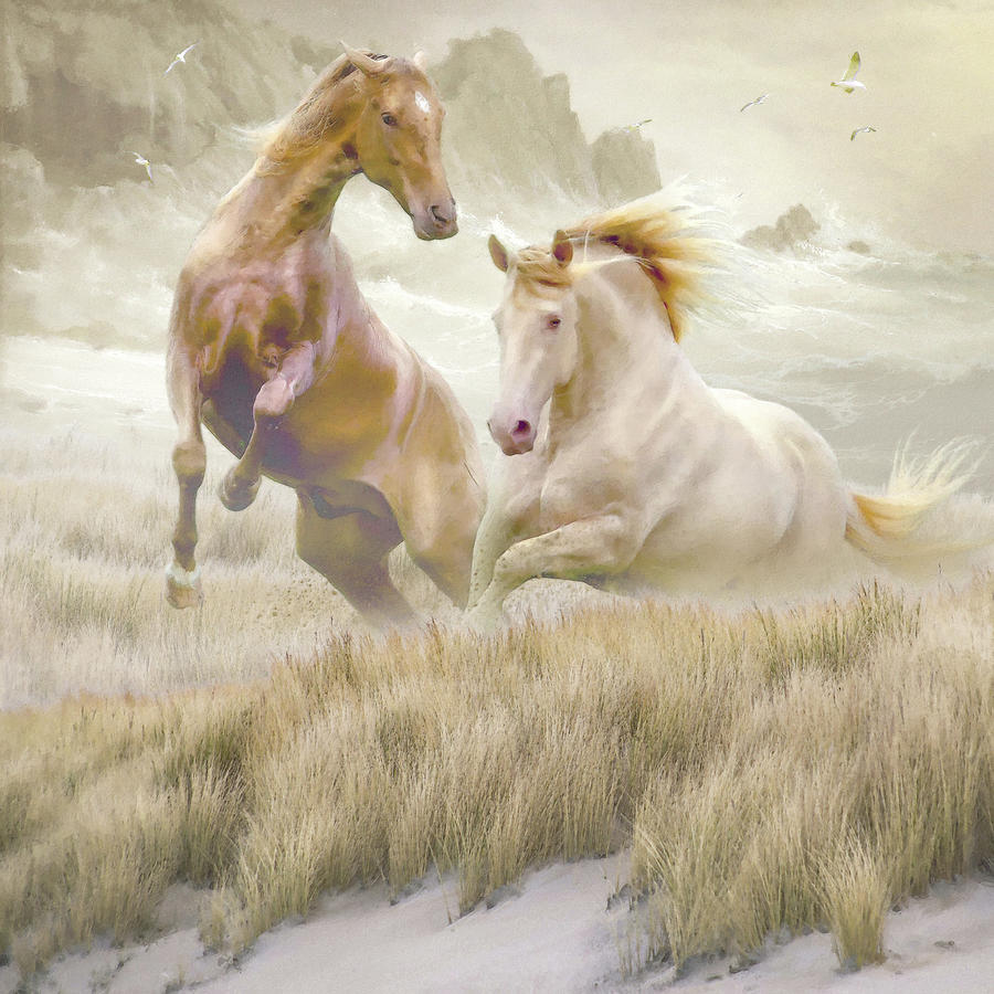 Animal Painting - Equine Exuberance I by Steve Hunziker