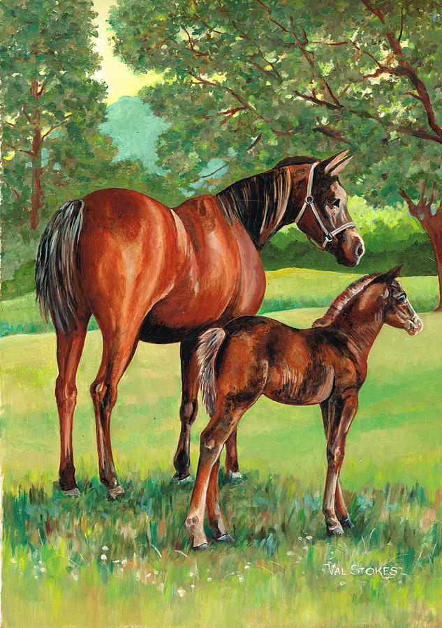 Equine Harmony Painting by Val Stokes