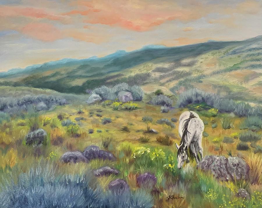 Equine Heaven Painting by Jan Chesler