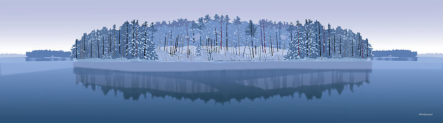 Winter Digital Art - Equipoise by Marian Federspiel