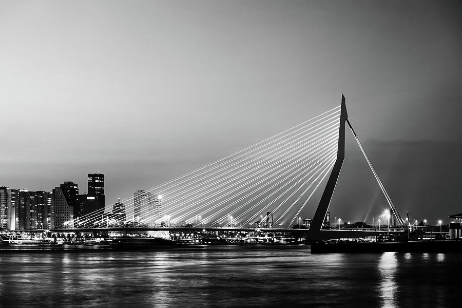 Erasmus Bridge in City of Rotterdam Photograph by Artur Bogacki