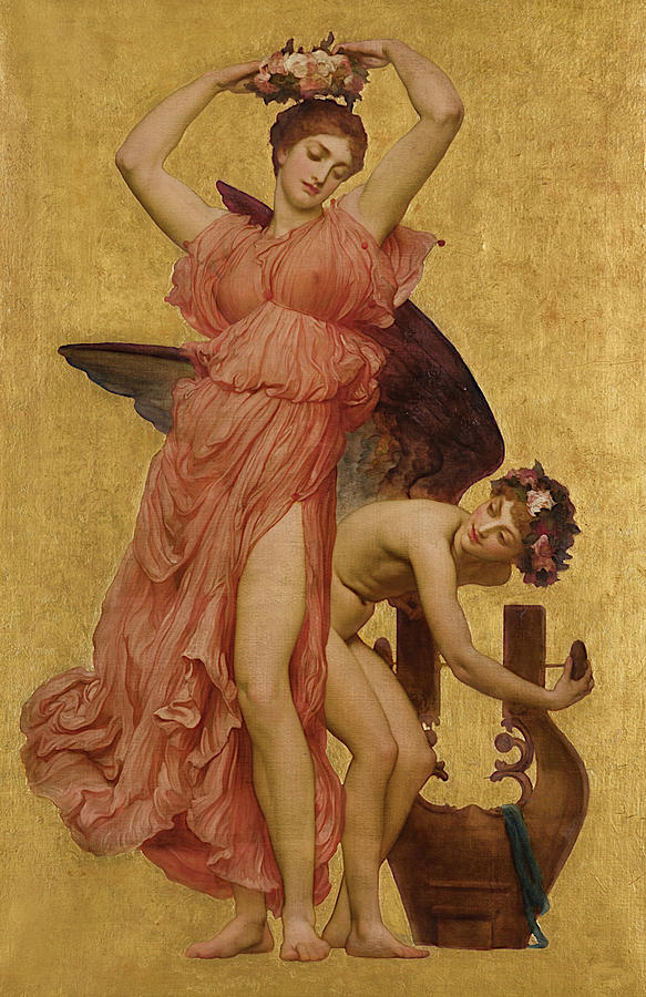 Erato, by 1896 Painting by Frederic Leighton