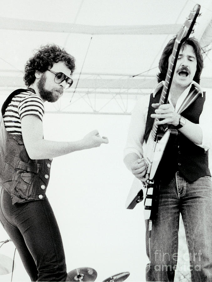 Eric Bloom and Buck Dharma Of Blue Oyster Cult - Spartan Stadium in San Jose CA 8-19-79 Photograph by Daniel Larsen
