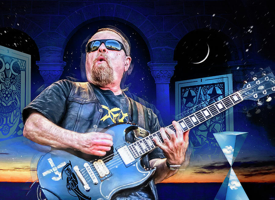 Eric Bloom Blue Oyster Cult Mixed Media by Mal Bray