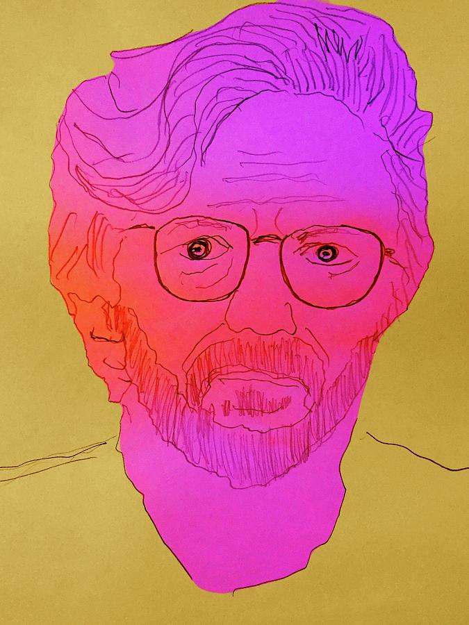 Eric Clapton Counter Image Pastel by Phil Gioldasis