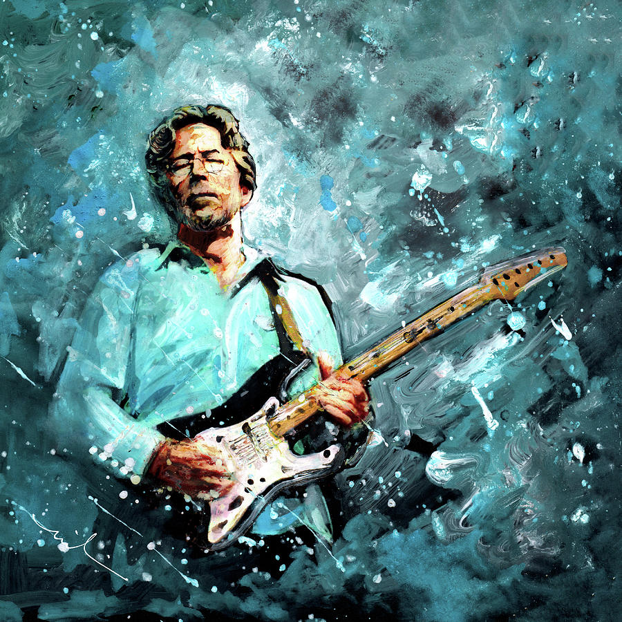 Eric Clapton Painting by Miki De Goodaboom