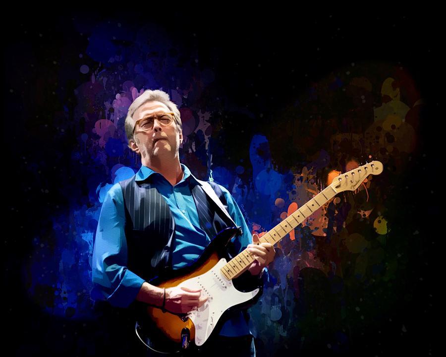 Portrait Digital Art - Eric Clapton by Scott Wallace Digital Designs