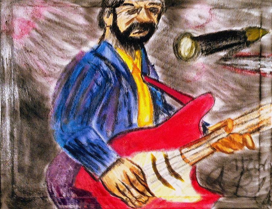 Eric Clapton Unplugged Pastel by Andrew Blitman