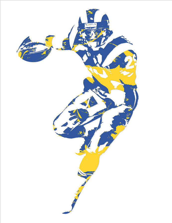 Todd Gurley Los Angeles Rams Pixel Art 30 Greeting Card by Joe