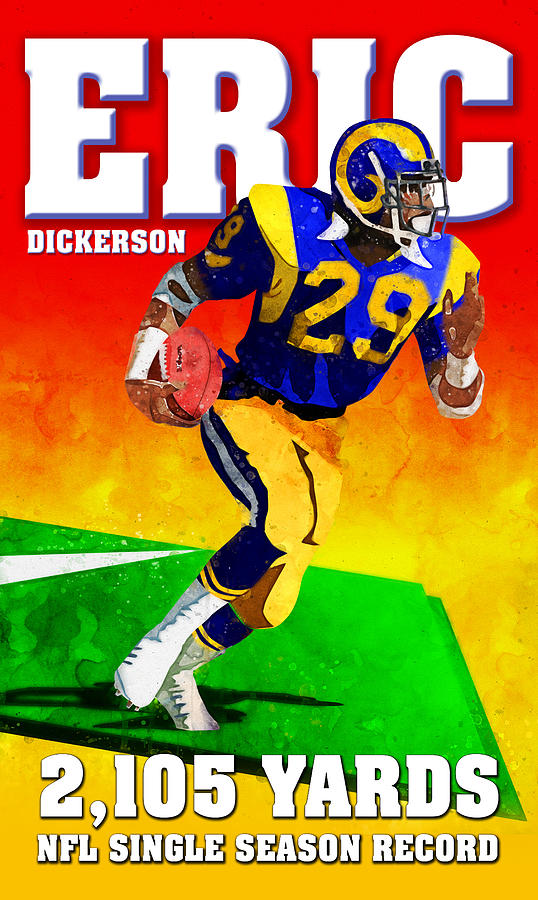 Football Digital Art - Eric Dickerson Record Setter by Timothy Ramos