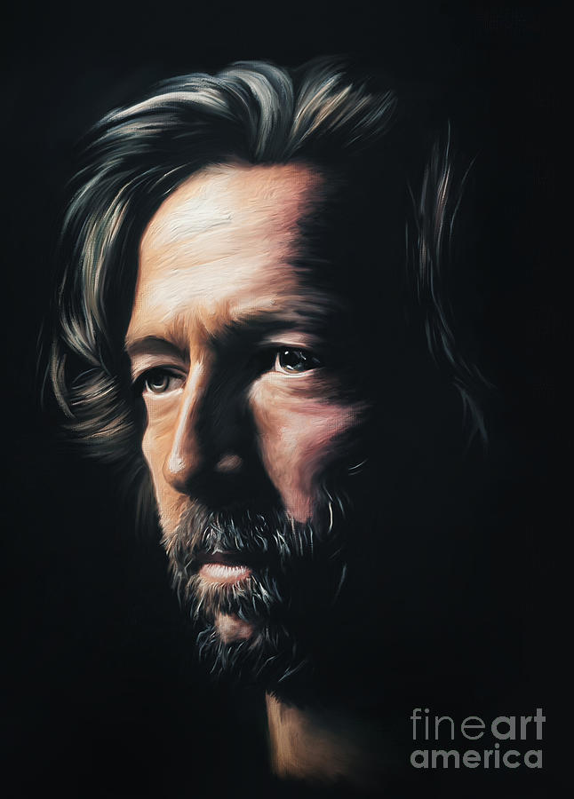 Rock And Roll Digital Art - Eric Patrick Clapton by Andrzej Szczerski
