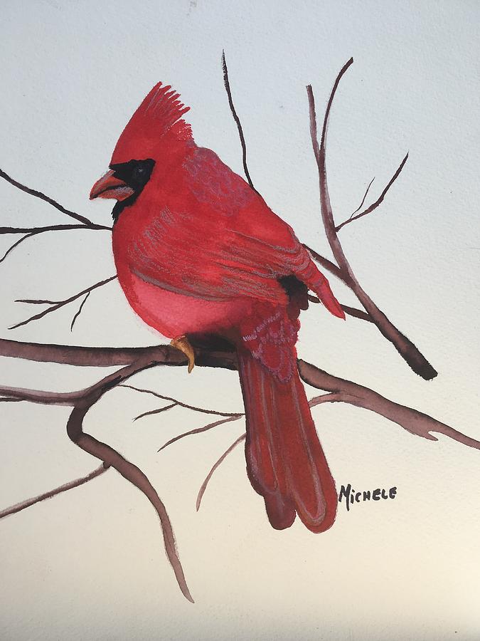 Erics Cardinal Painting by Michele Turney