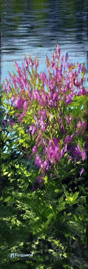 Purple Loosestrife Painting - Erie Loosestrife by Bill Finewood