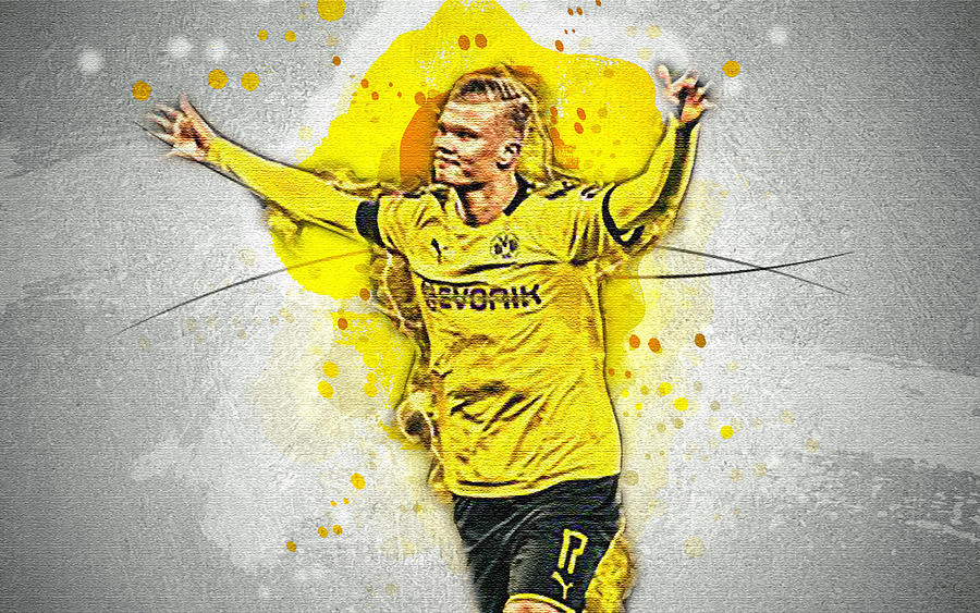 Erling Haaland Borussia Dortmund FC Norwegian Footballers Bvb Soccer ...