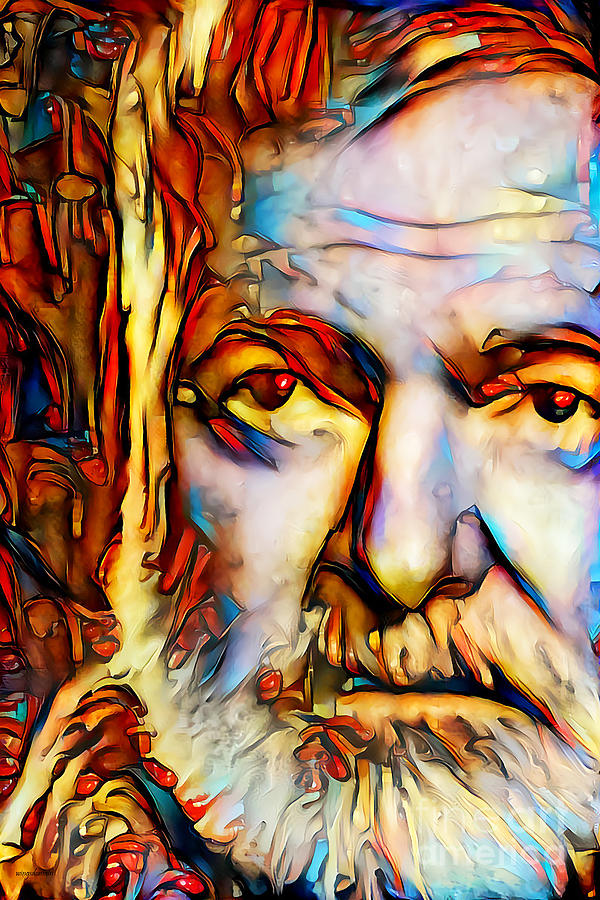 Ernest Hemingway In Vibrant Contemporary Primitivism Colors 20200711 Photograph by Wingsdomain Art and Photography