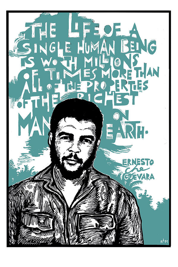 Ernesto Che Guevara Mixed Media by Ricardo Levins Morales