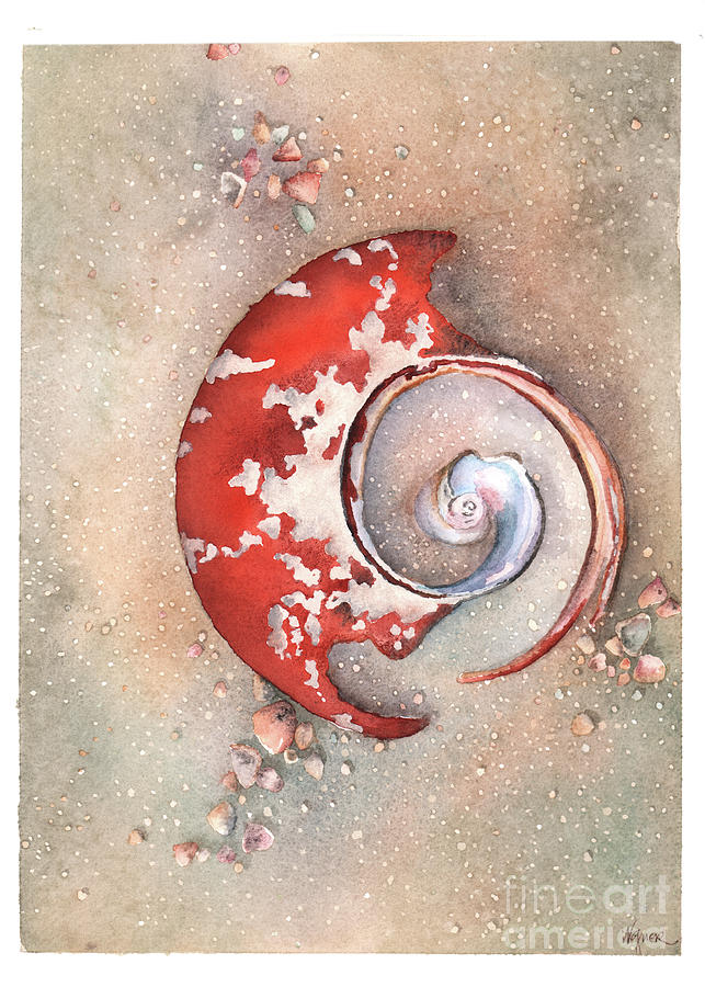 Eroding Spiral Painting by Hilda Wagner