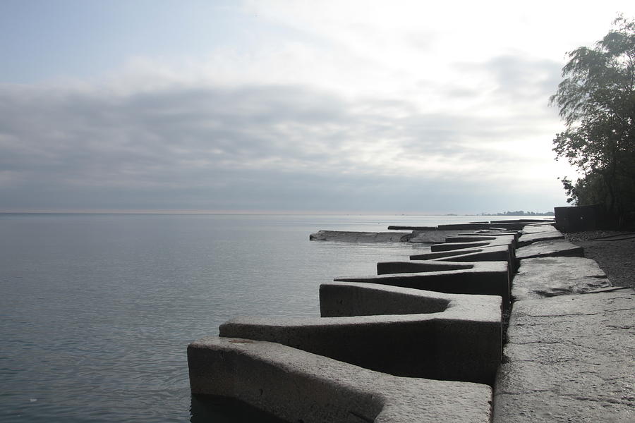Erosion Control on Lake Erie Photograph by Valerie Collins
