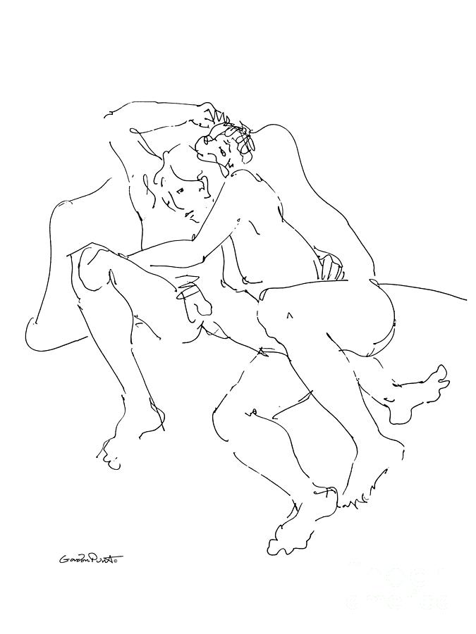 Erotic Art Drawings 10 Drawing by Gordon Punt