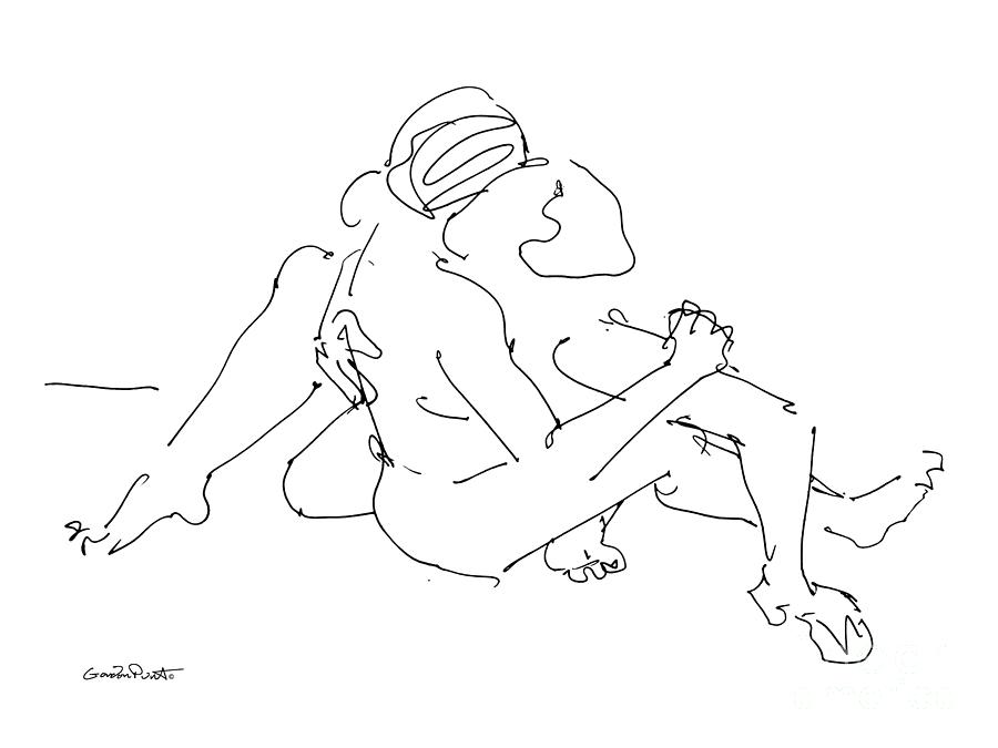 Black And White Drawing - Erotic Art Drawings 11 by Gordon Punt