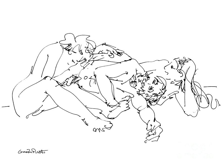 Erotic Drawings 16 Drawing by Gordon Punt