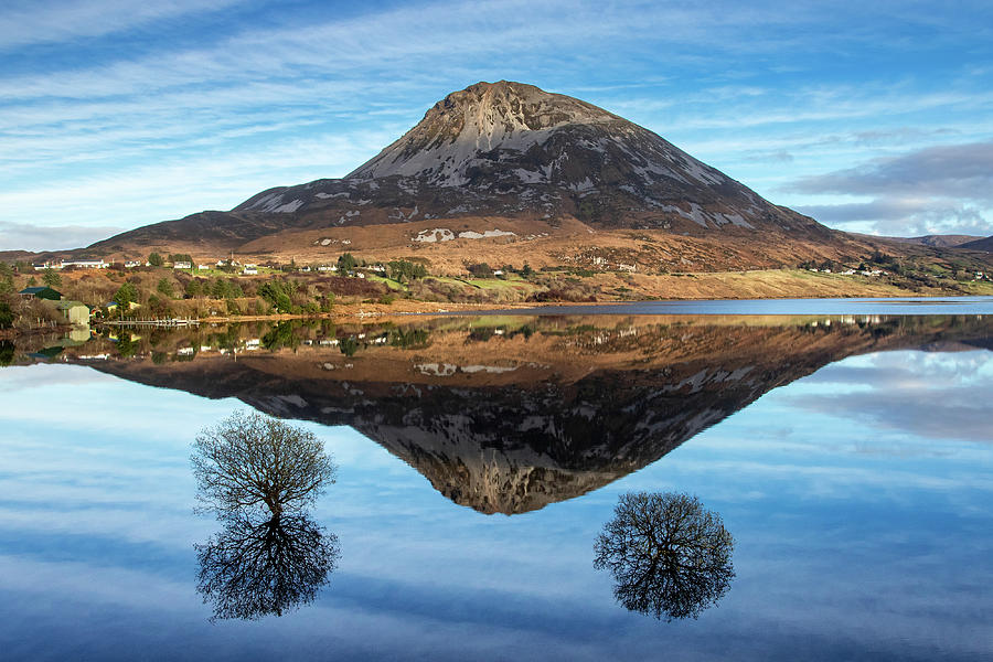 Errigal Reflection - Dunlewey, Donegal Photograph by John Soffe