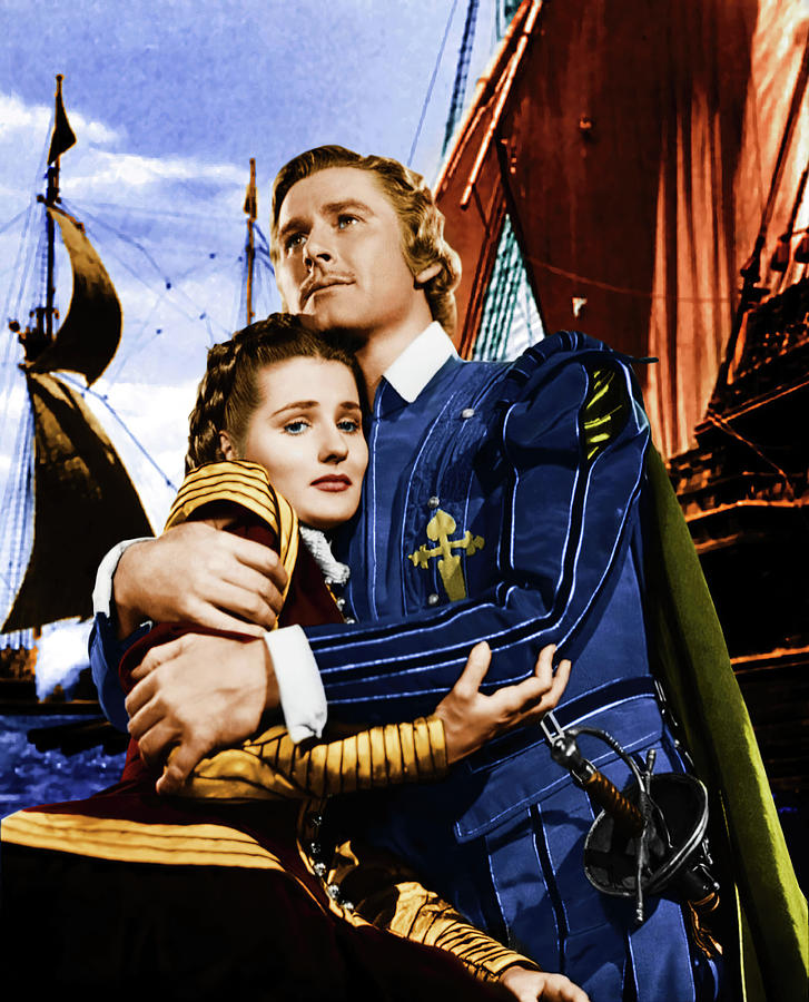 ERROL FLYNN and BRENDA MARSHALL in THE SEA HAWK -1940-, directed by MICHAEL CURTIZ. Photograph by Album