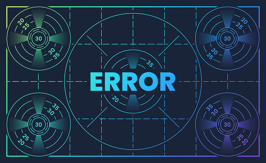 Error Broadcasting Test Pattern Screen Drawing by Filo
