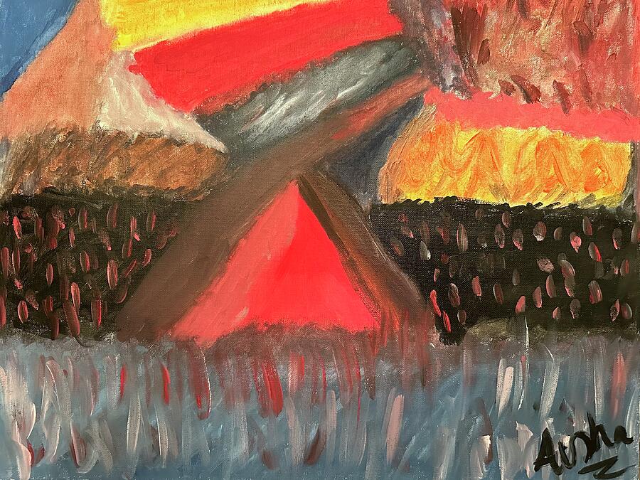 Eruption Painting by Aisha Isabelle