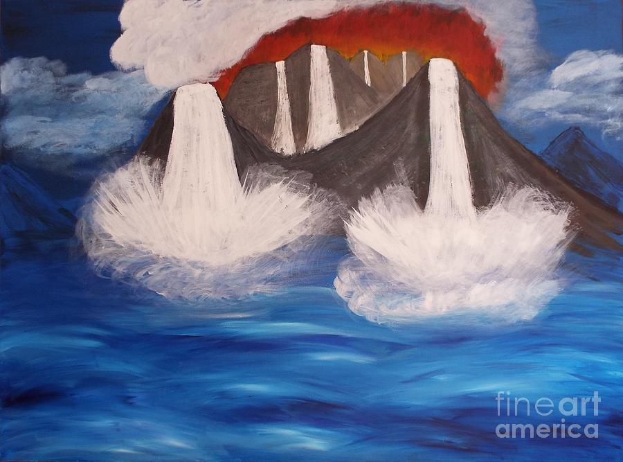 Eruption Painting By Desiree Creates - Fine Art America