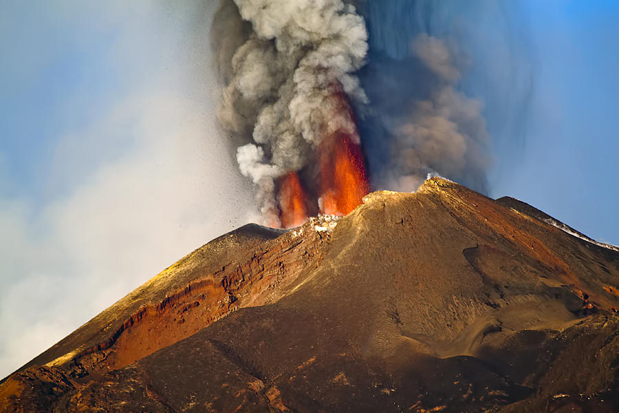 Eruption Etna Photograph by SalvoV