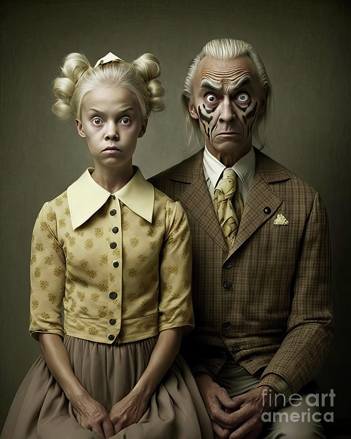 Erwin Olaf Inspired Creepy Couple Illustration by Enzo Matteo