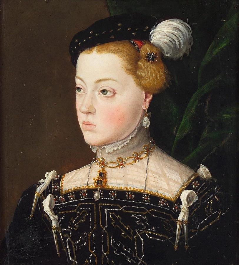 Erzherzogin Magdalena 1532-1590 Brustbild Painting by Jakob Seisenegger ...