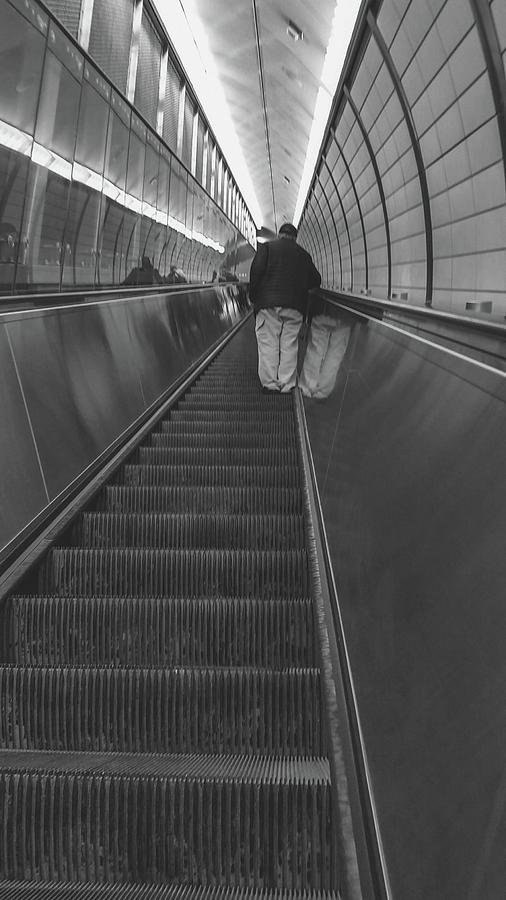 Escalator of NYC Photograph by Annalisa Rivera-Franz
