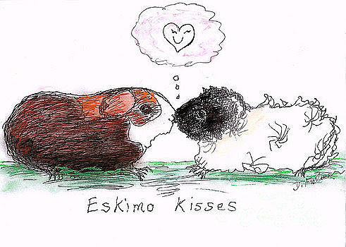 Eskimo Kisses Drawing Drawing by Denise F Fulmer