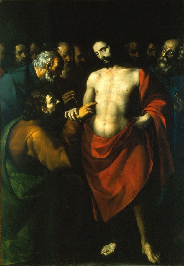 Doubting Thomas Painting By Sebastian Lopez De Arteaga 