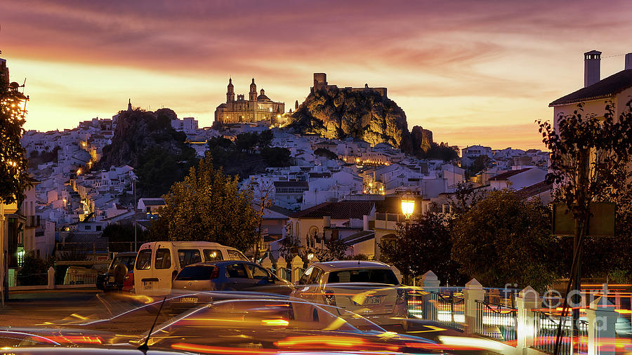 Espectacular Sky at Dusk Over the White Town of Olvera Cadiz Sierra by Pablo Avanzini Espectacular Sky at Dusk Over the White Town of Olvera Cadiz Sierra by Pablo Avanzini