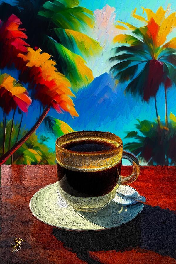 Espresso Time Mixed Media by Anas Afash