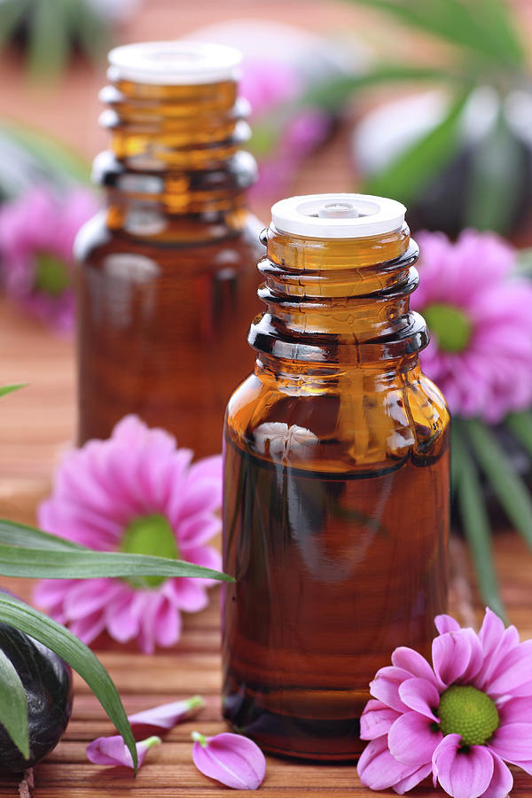 Essential Oils Bottles - Aromatherapy Photograph