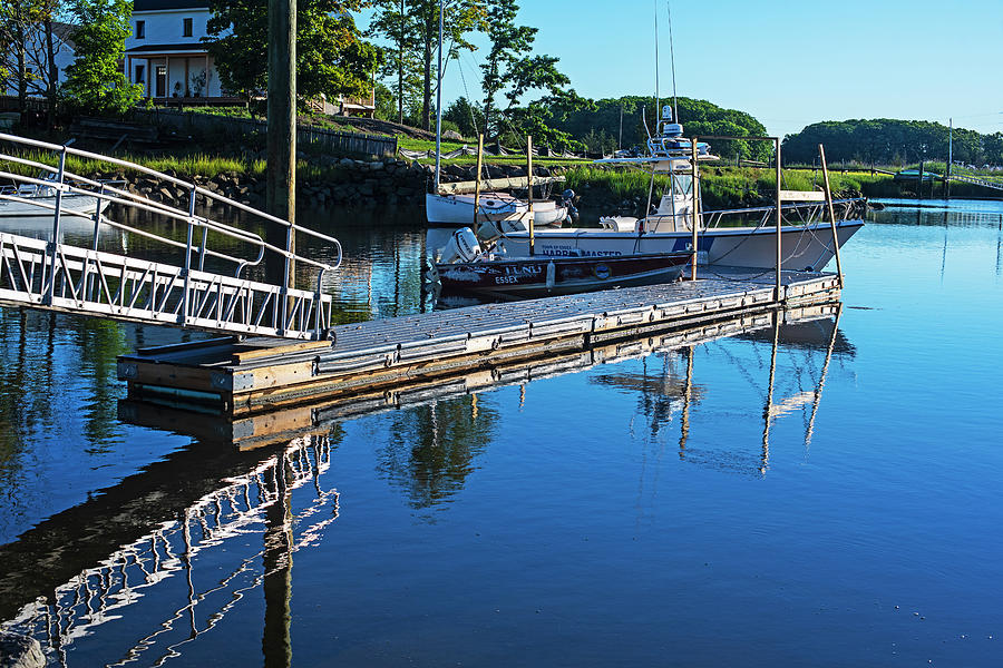 Essex Massachusetts Essex River Morning Light Dock Photograph by Toby McGuire