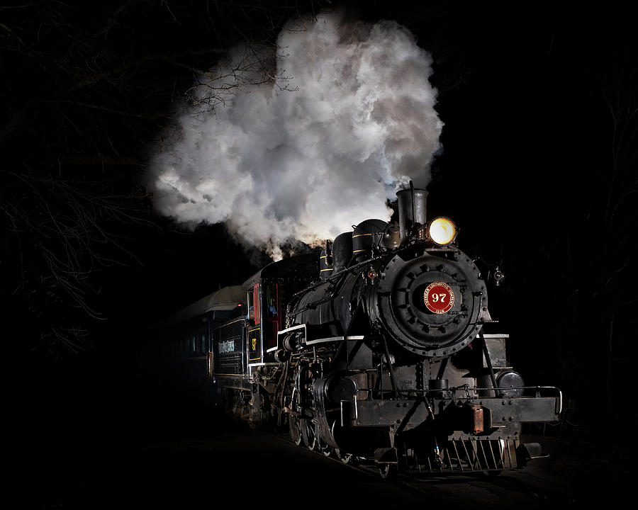 Essex Steam Train 97 at Night Photograph by Jonathan Steele - Fine Art ...