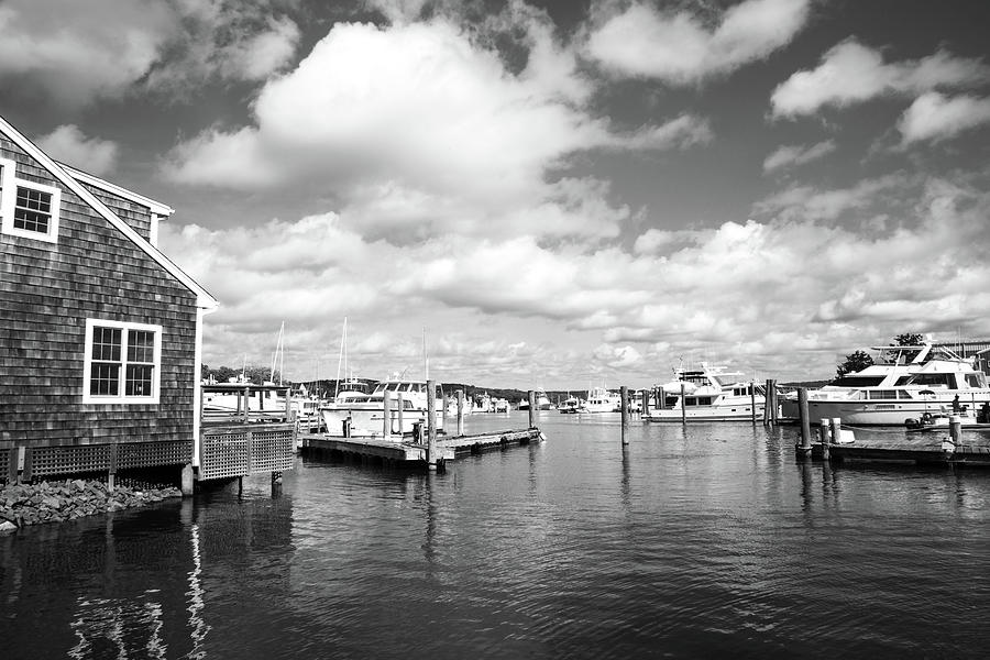 Essex Waterfront BW Photograph by Karol Livote