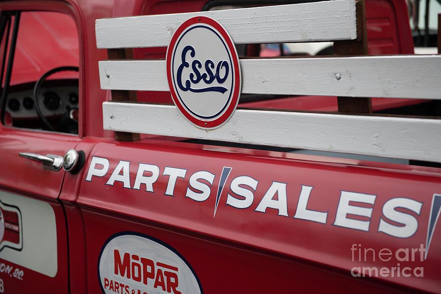 ESSO - Dodge Red Pickup - Parts and Sales Photograph by Dale Powell