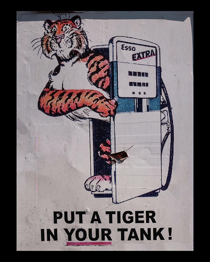 Man Cave Sign Photograph - ESSO extra tiger Sign  by Flees Photos
