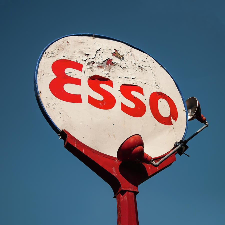 Esso sign on a pole Photograph by Flees Photos