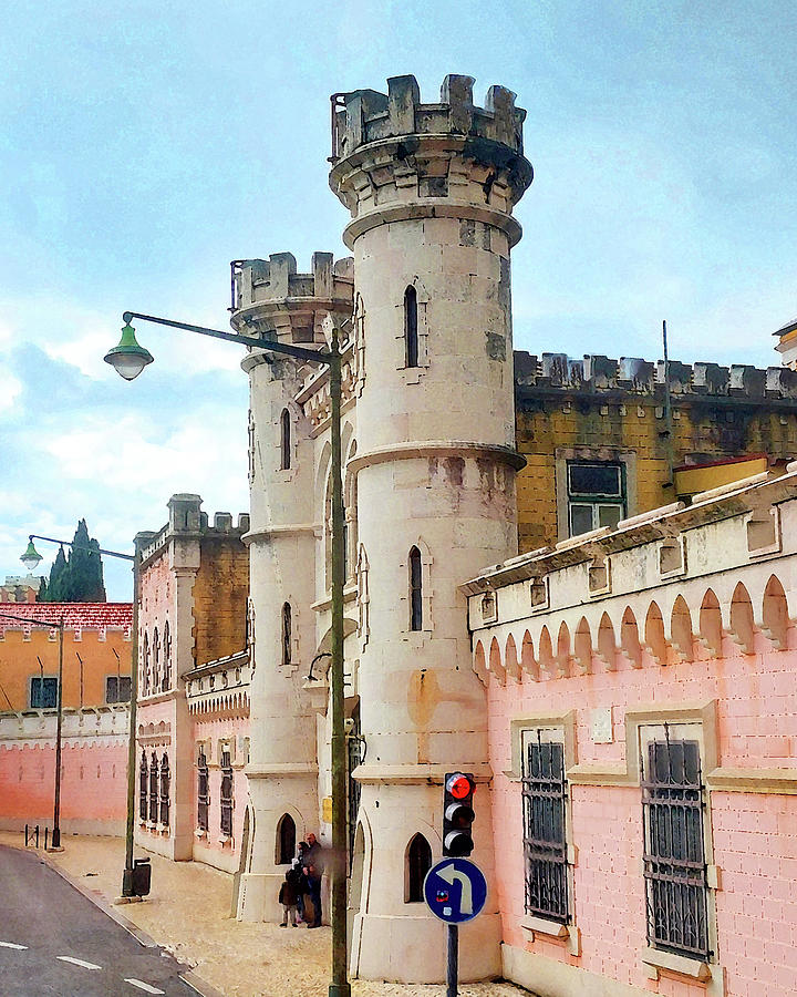 Estabelecimento Prisional Castle Towers Of Lisbon Portugal Digital Art by Irina Sztukowski