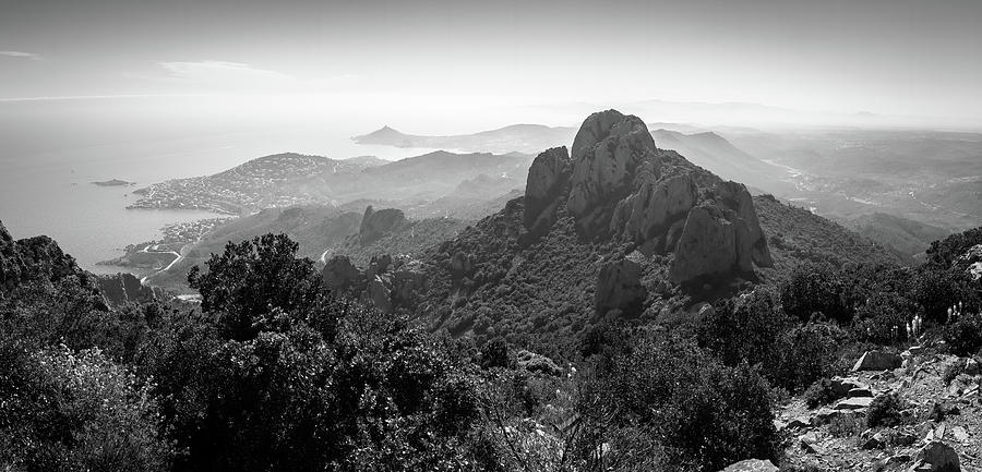 Esterel, French Riviera BW Photograph by Jean-Luc Farges